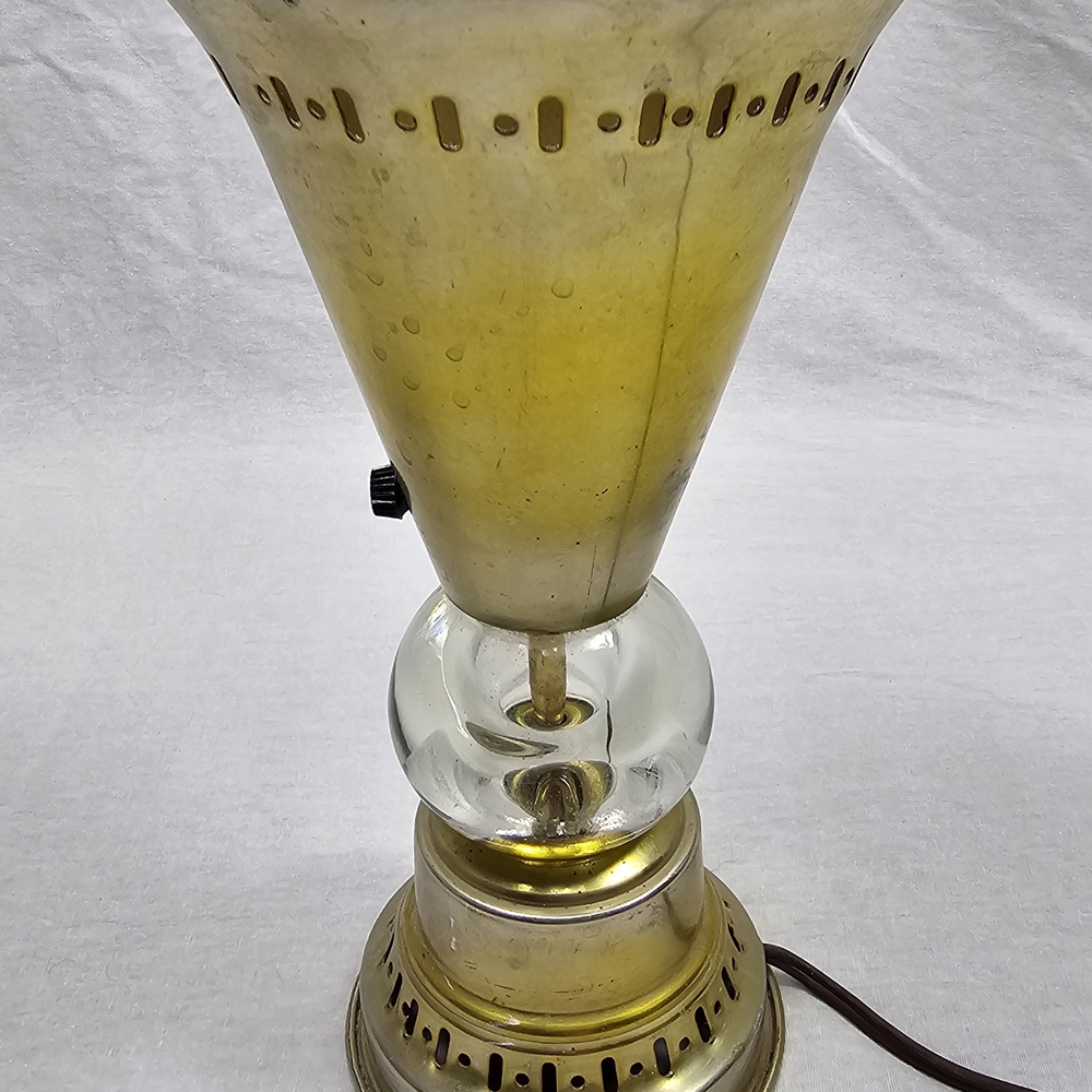 Unique Vintage Mid Century Cone Accent Lamp 11.75" Atomic Style Tested & Working